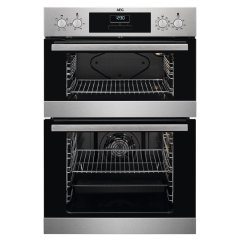 AEG DEX33111EM 59.4cm Built In Electric Double Oven - Stainless