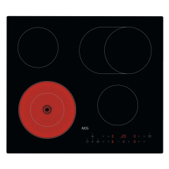 AEG HRX64360CB 59cm Ceramic Hob - Black