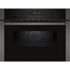 Neff C1AMG84G0B 44 Litres Built In Microwave Oven with Hot Air - Black with Graphite Trim