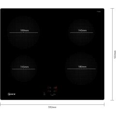 Neff T36CA50X1U 59.2cm Induction Hob - Black